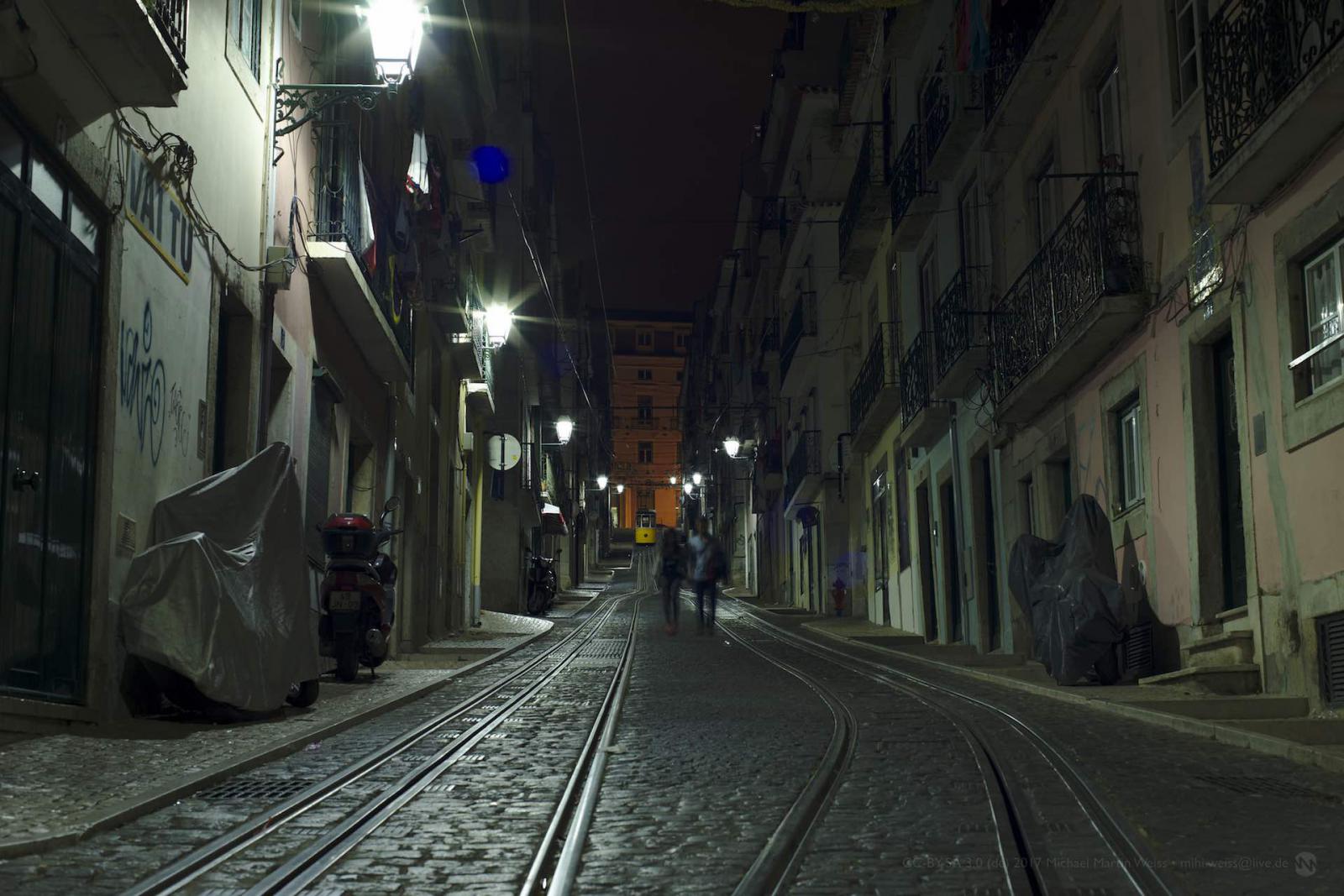 Rue de Lisbonne la nuit